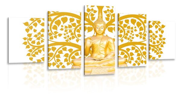 5-częściowy obraz Budda z drzewem życia