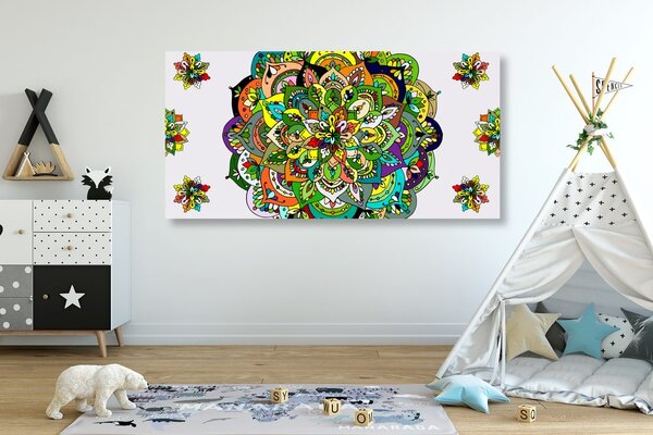 Obraz zielona Mandala