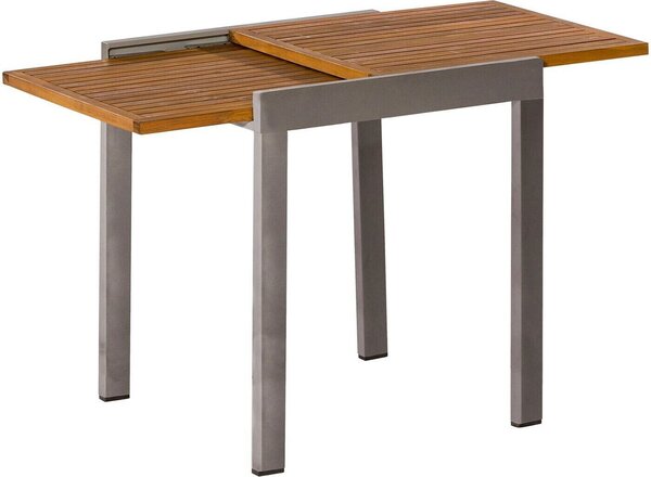Skadany stolik balkonowy 22027-209, rama aluminiowa grafit z drewnem akacjowym, 65/130 x 65 cm