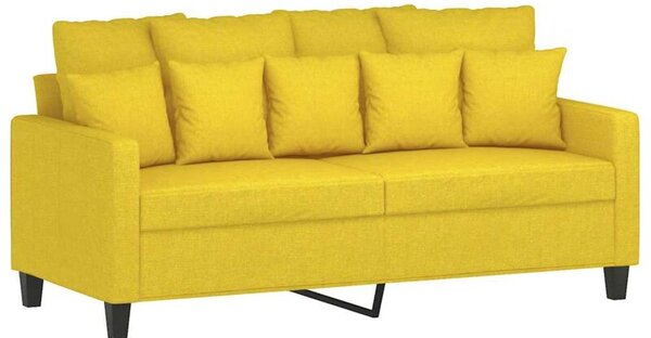 Sofa 2-osobowa, jasnoÅ¼Ã³Åta, 140 cm, tapicerowana tkaninÄ