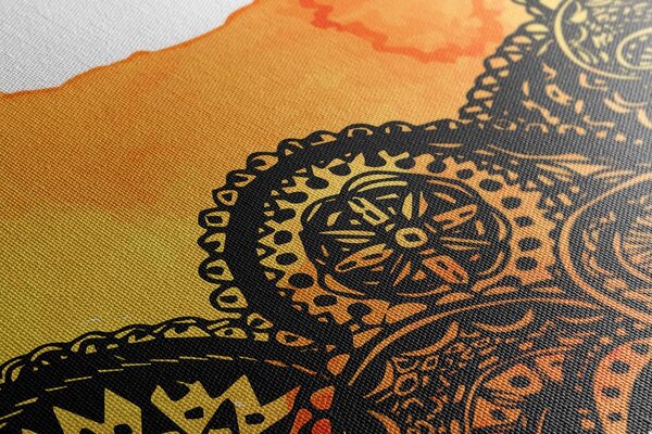 Obraz Mandala pomarańczowa akwarela