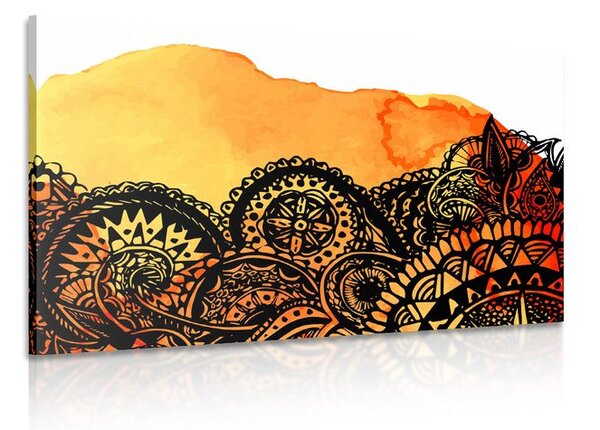 Obraz Mandala pomarańczowa akwarela