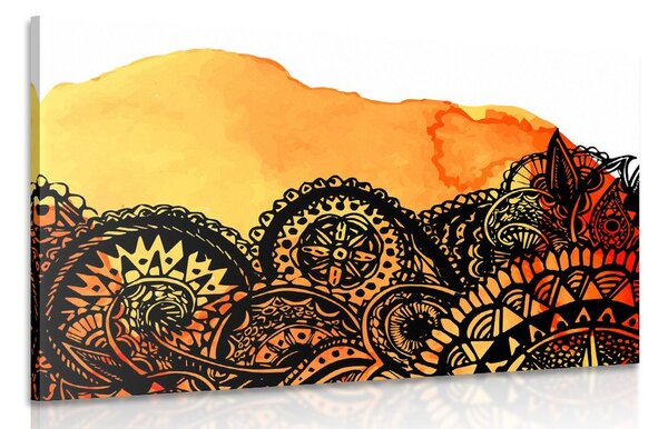 Obraz Mandala pomarańczowa akwarela
