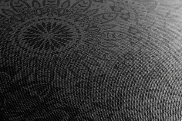 Obraz stylowa Mandala w wersji czarno-białej