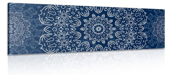 Obraz niebieska Mandala z abstrakcyjnym wzorem
