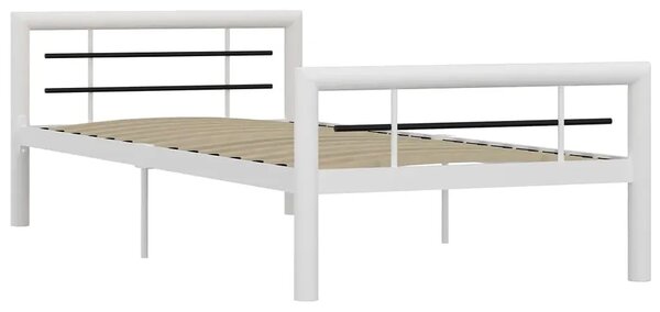 Białe metalowe łóżko pojedyncze 100x200 cm W0-E76