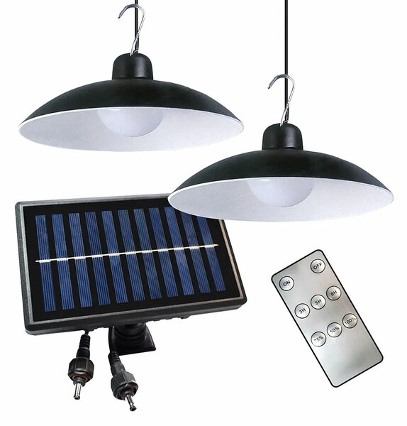 Podwójna lampa solarna z pilotem - N27 T5-E11