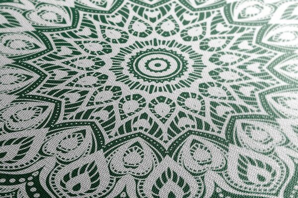 Obraz Mandala harmonii na zielonym tle