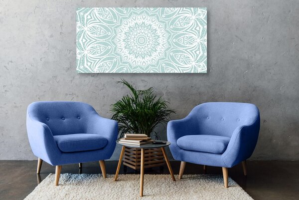 Obraz Mandala harmonii na niebieskim tle