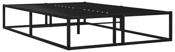 Czarne Metalowe Łóżko Niskie Industrialne 120X200 Cm N4-C74