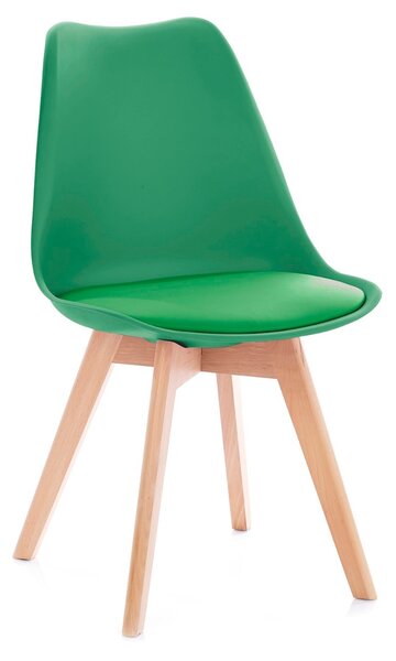 Krzesło do jadalni z poduszką Zielone TEMPA