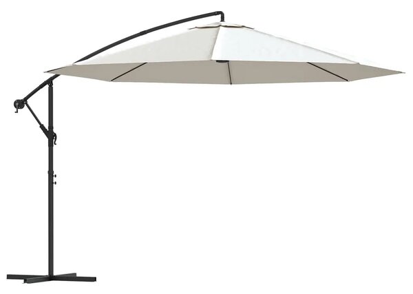 Biały ogrodowy parasol na wysięgniku H7-E75