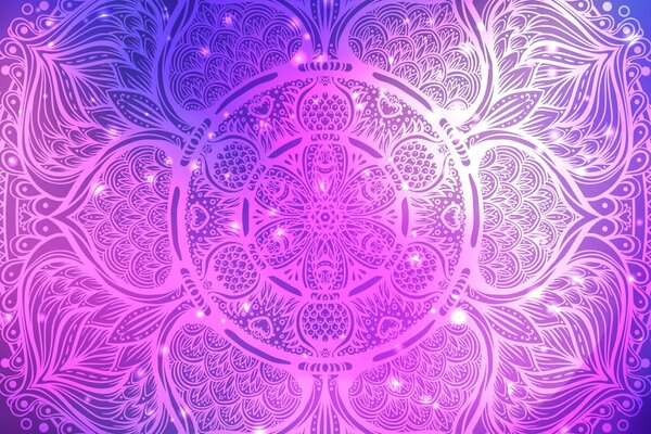 Obraz Mandala indyjska z galaktycznym tłem