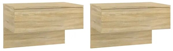 Komplet wiszących stolików nocnych dąb sonoma S6-D34
