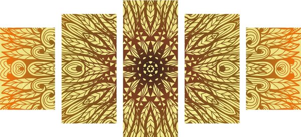 5-częściowy obraz unikalny etniczny ornament