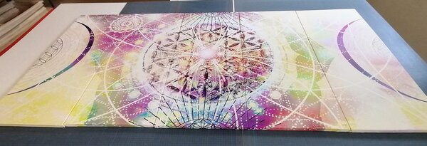 5-częściowy obraz Mandala w ciekawym wzorze