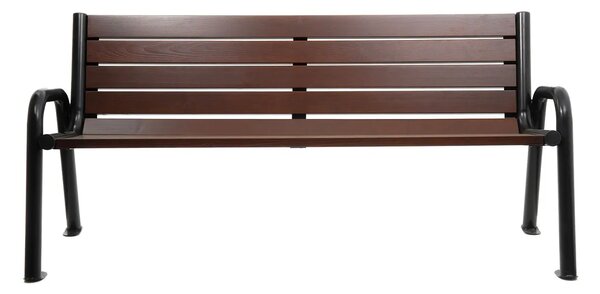 Stalowa ławka parkowa palisander C1-E59