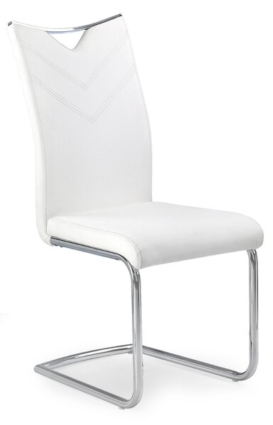 Tapicerowane krzesło do jadalni Eco skóra Białe TERENS