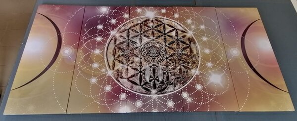 5-częściowy obraz urocza Mandala