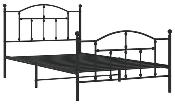 Czarne metalowe łóżko industrialne 100x200cm C1-W48
