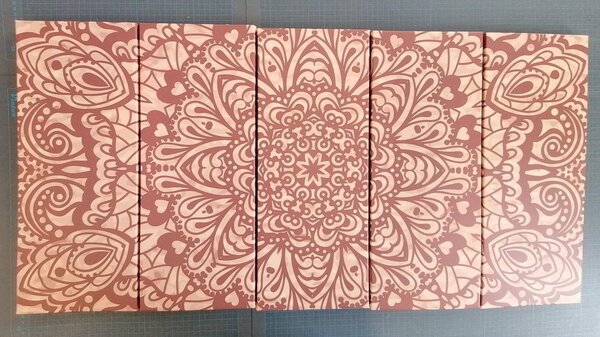 5-częściowy obraz kwiatowa Mandala
