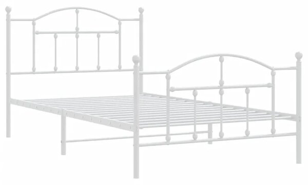 Białe metalowe łóżko pojedyncze 100x200 cm C2-E82