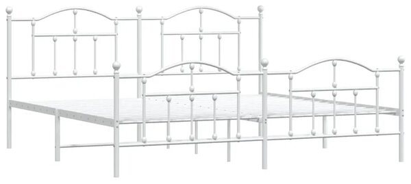 Białe metalowe łóżko industrialne 200x200 cm S6-F23