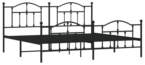 Czarne metalowe łóżko loftowe 200x200cm T9-P29
