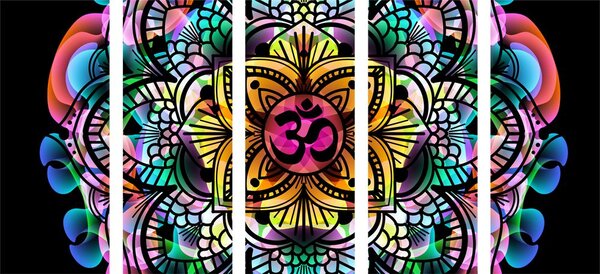 5-częściowy obraz Mandala zdrowia