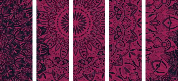 5-częściowy obraz stylowa Mandala