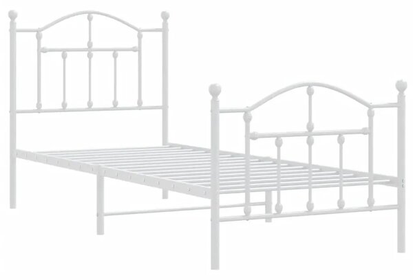 Białe metalowe łóżko industrialne 90x200 cm R5-E48