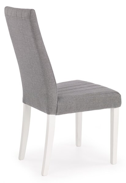 Krzesło w stylu skandynawskim Tapicerowane Biało-szare PIERCA