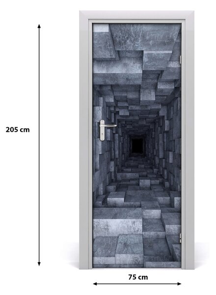 Naklejka samoprzylepna na drzwi Tunel