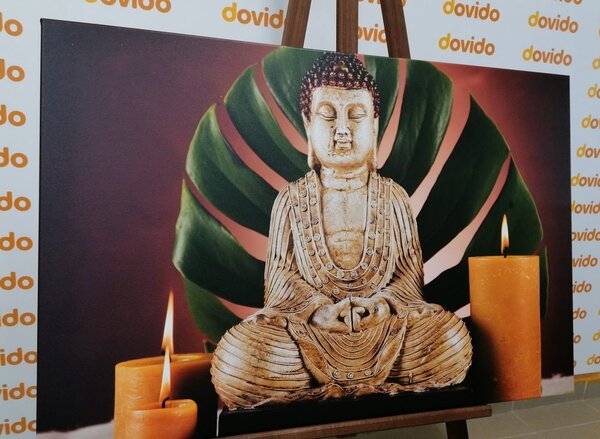 Obraz Budda z relaksującą martwą naturą