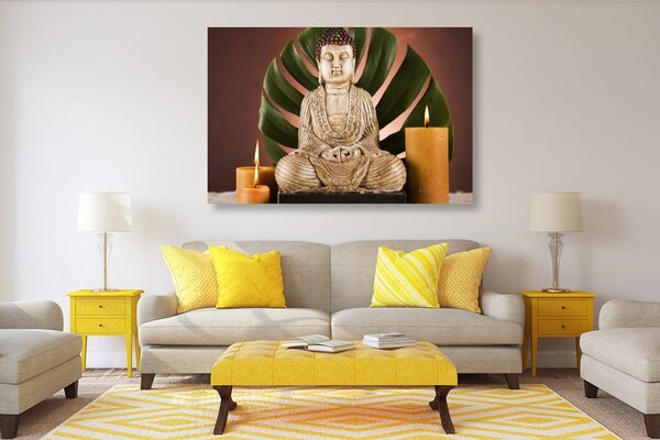 Obraz Budda z relaksującą martwą naturą
