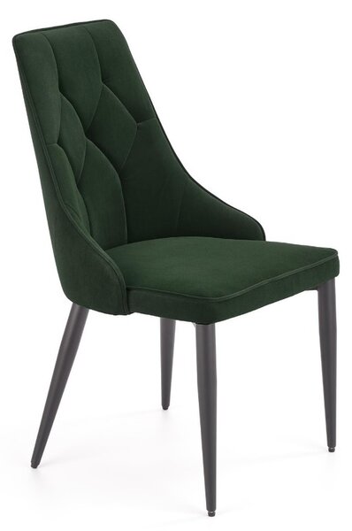 Pikowane krzesło w stylu vintage Butelkowa zieleń Kolekcja MONTPELLER