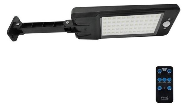 Polux LED Ściemniana solarna lampa uliczna z czujnikiem LED/7W/7,4V + pilot SA1604