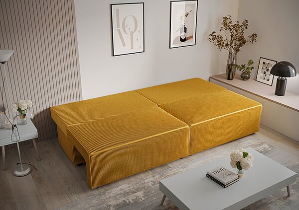 Niebieska rozkładana sofa D7-C59