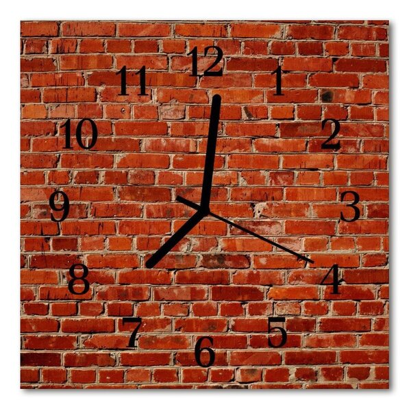 Zegar ścienny kwadrat Mur z cegły