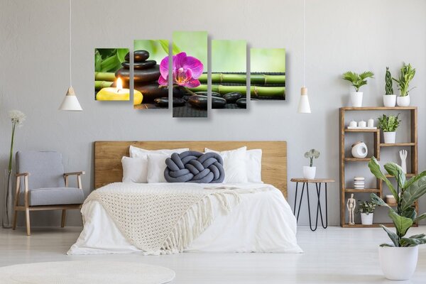 5-częściowy obraz Feng Shui zacisze