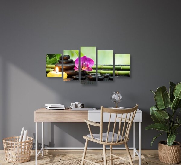 5-częściowy obraz Feng Shui zacisze