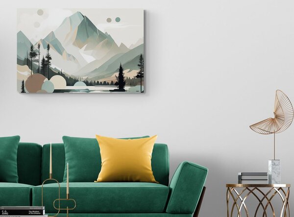 Obraz magiczne Tatry Wysokie w skandynawskim stylu