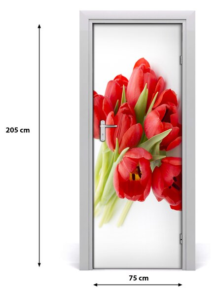 Naklejka samoprzylepna okleina Czerwone tulipany