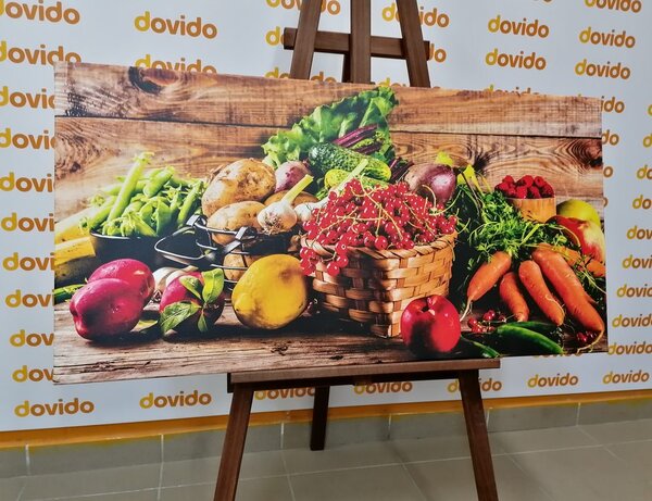 Obraz świeże owoce i warzywa