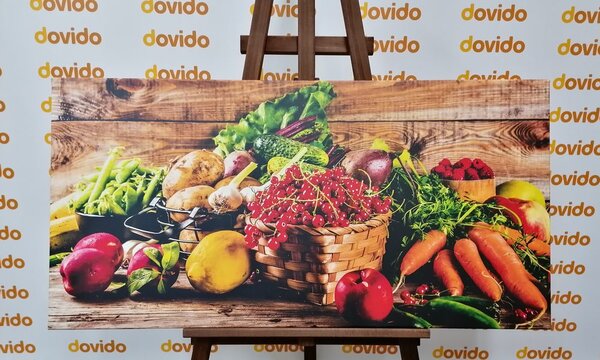 Obraz świeże owoce i warzywa