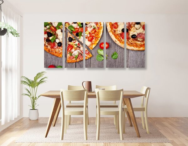 5-częściowy obraz pizza