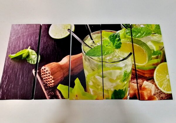 5-częściowy obraz pyszne Mojito