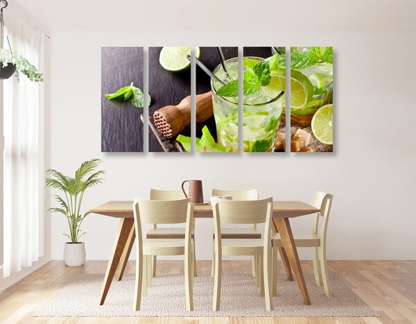 5-częściowy obraz pyszne Mojito