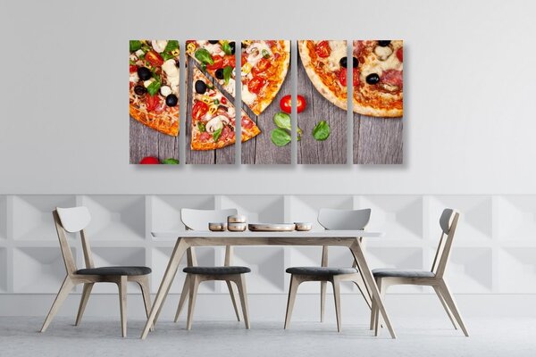 5-częściowy obraz pizza