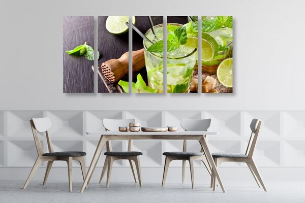 5-częściowy obraz pyszne Mojito